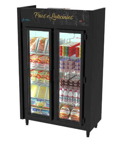 AUTO SERVIÇO 2P KOFISA Preto Linha Blanc - Frios e Laticínios- K3321 220V