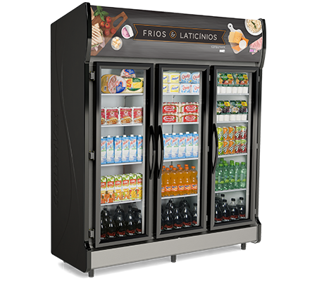 GELADEIRA 3 PORTAS AUTO SERVIÇO CONSERVEX 220V - MODELO ALL BLACK AS-3