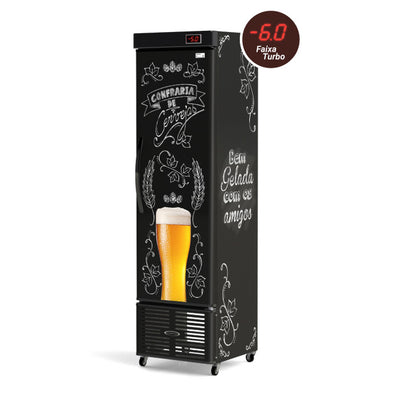Cervejeira Vertical - 250 Litros - Porta Sólida - Lousa de Bar - CRV- 250/B-E CONSERVEX