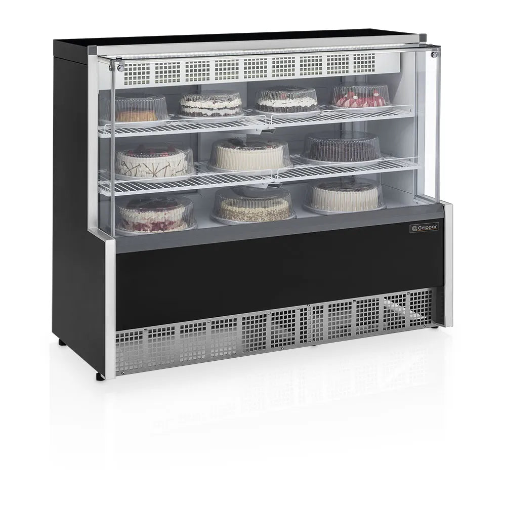 GPEA-140R PR Vitrine Refrigerada Confeitaria Dupla Função Gelopar