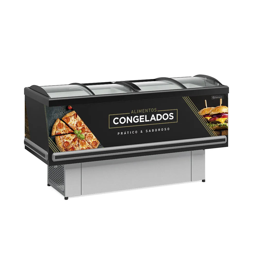 GESV-190C PR Expositor Ilha Plus Dupla Ação Gelopar