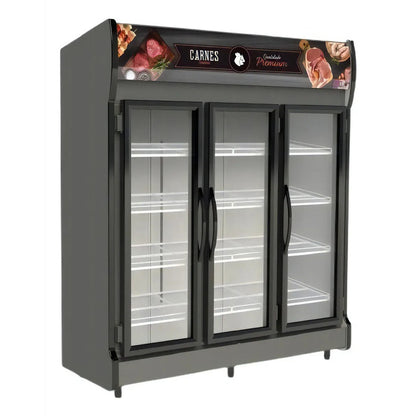 GELADEIRA 3 PORTAS AUTO SERVIÇO CONSERVEX 220V - MODELO CINZA AES-3