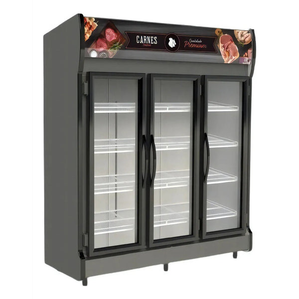 GELADEIRA 3 PORTAS AUTO SERVIÇO CONSERVEX 220V - MODELO CINZA AES-3