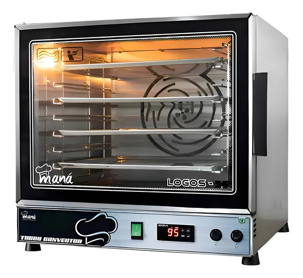 Forno Turbo Convector Maná C/ Entrada Para 8 Bandejas Cor Prateado