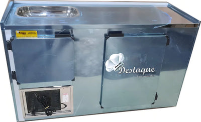 Balcão Refrigerado De Encosto 1.50 Em Aço Com Cuba 220v- REFRIGEL