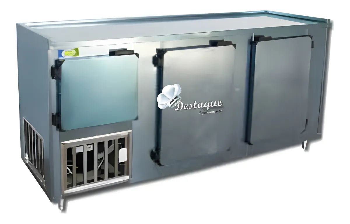 Balcão Refrigerado De Encosto 2.00 Em Aço C/cuba