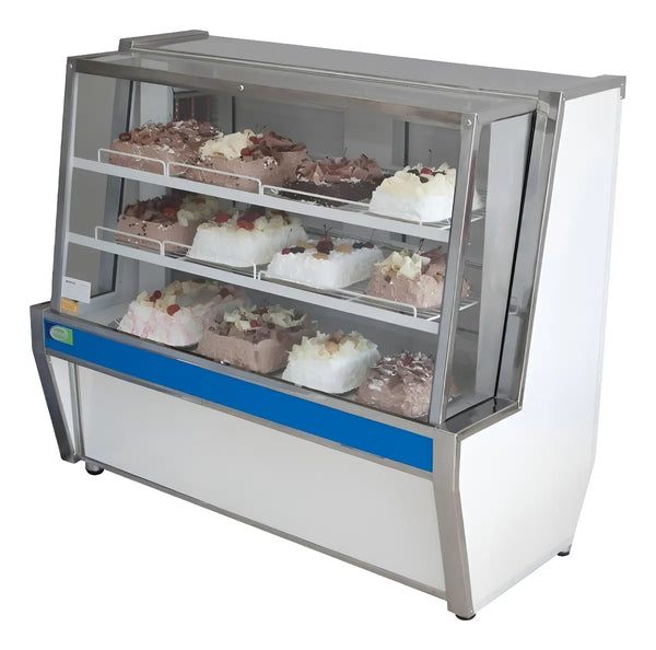 Vitrine Refrigerada 1,00mt Para Doces E Bolos C Estilo De Vidro Reto