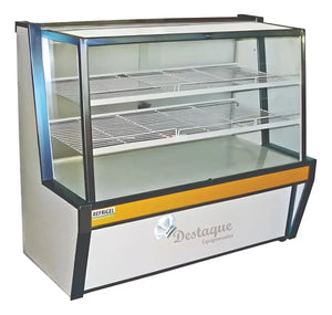 Vitrine Refrigerada 1,25mt Para Doces E Bolos C Estilo De Vidro Reto 220v