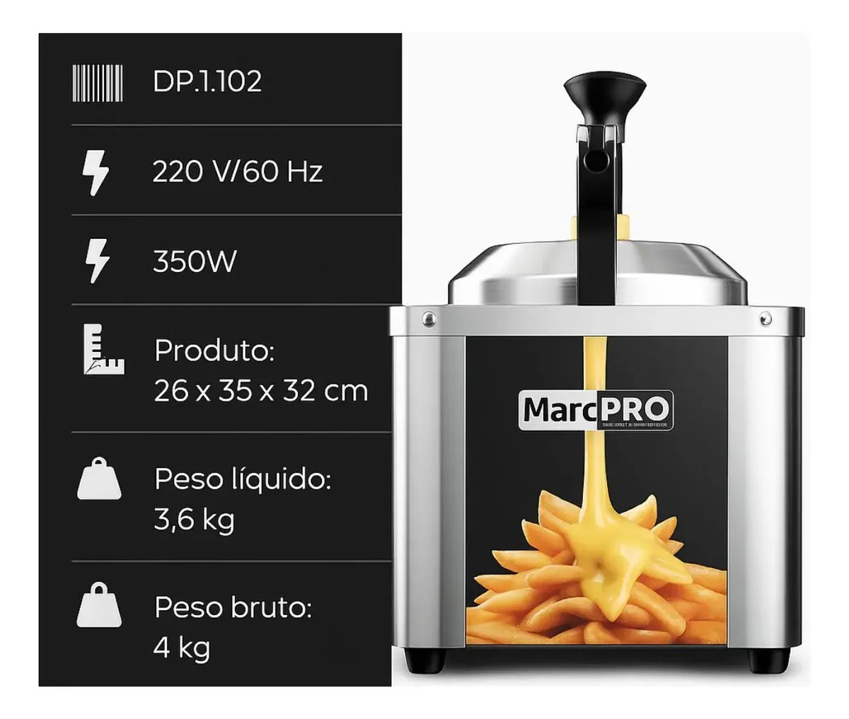 Dispenser Chocolate Queijo 350w Marcpro 220v Marchesoni