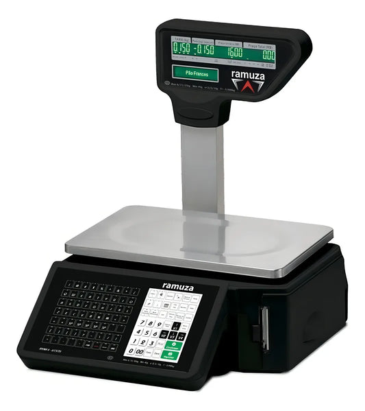 3017-BALANÇA RAMUZA- ATENA II -COM TORRE CAP.6/15/35KG X 2/5/10G WI-FI
