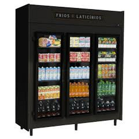 GELADEIRA 3 PORTAS AUTO SERVIÇO CONSERVEX 220V - MODELO ALL BLACK AS-3